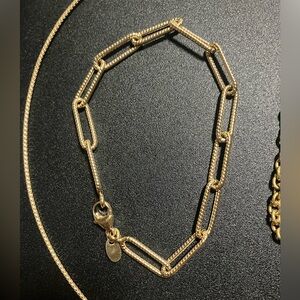Authentic 18K Paperclip Chain Bracelet